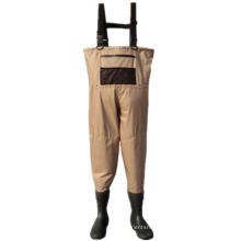 Durable Breathable Fly Fishing Chest Wader with Rubber Boots